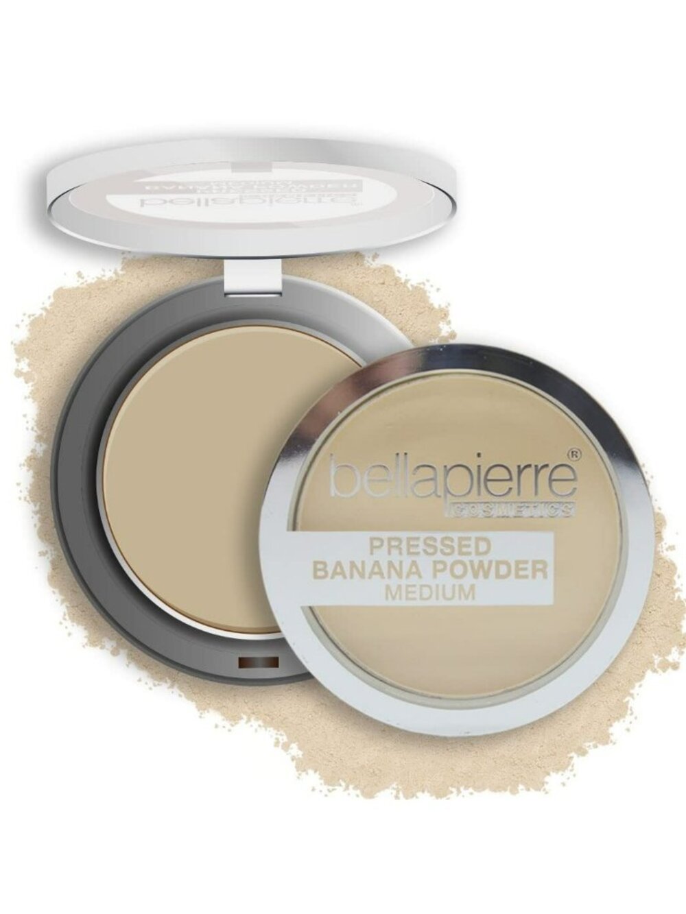 Bellapierre Pressed Banana Powder Medium 9g Compact Talc-Free Setting Powder For